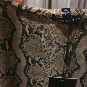 Snakeprint Sheer Maxi Bodycon Dress